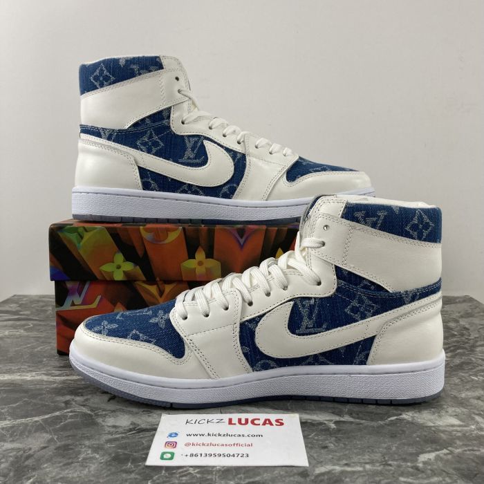 Air Jordan 1 X L*V High jeans blue