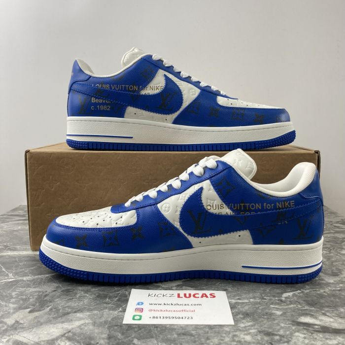 L*V x Air Force 1 Low By Virgil Abloh White Royal
