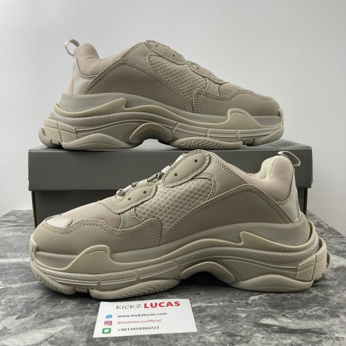 B*alenciaga Triple S Beige  524039W2FW19700