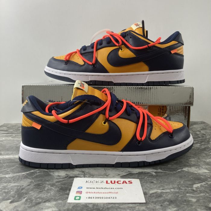 Dunk Low Off-White University Gold Midnight Navy  CT0856-700