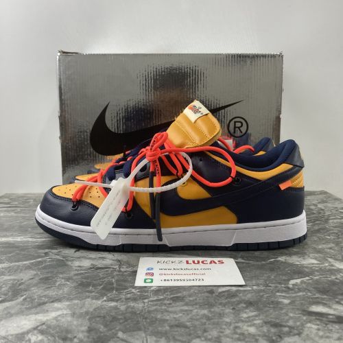 Dunk Low Off-White University Gold Midnight Navy  CT0856-700