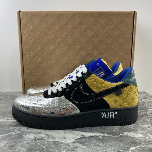 L*V x ir Force 1 Low By Virgil Abloh Black Metallic Silver