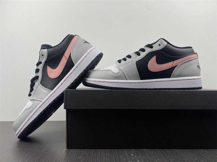 Air Jordan 1 Low Black Grey Pink  553558-062