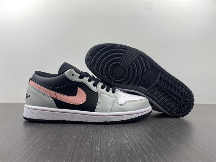 Air Jordan 1 Low Black Grey Pink  553558-062