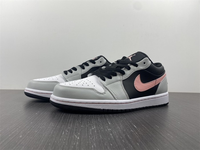 Air Jordan 1 Low Black Grey Pink  553558-062