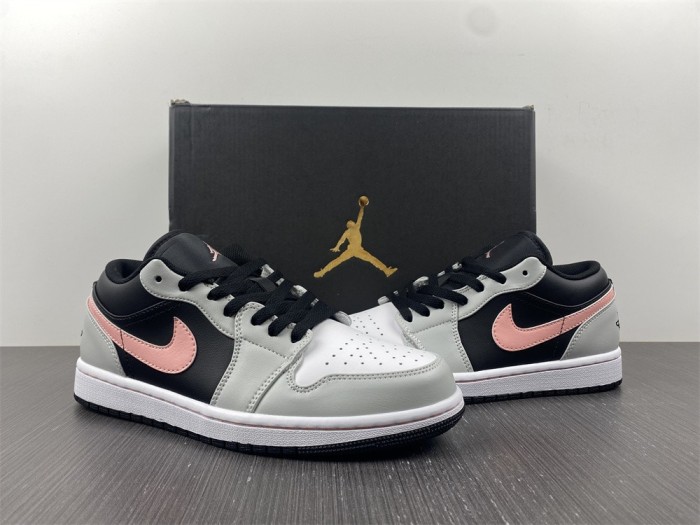 Air Jordan 1 Low Black Grey Pink  553558-062