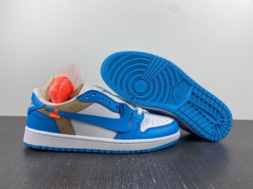 Air Jordan 1 Low Off White UNC Customized