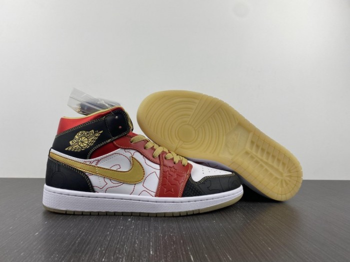 Air Jordan 1 Mid XQ White Black Sport Red  DV0576-176