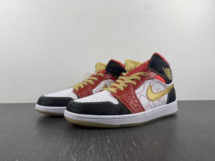 Air Jordan 1 Mid XQ White Black Sport Red  DV0576-176