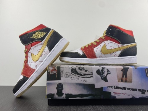 Air Jordan 1 Mid XQ White Black Sport Red  DV0576-176