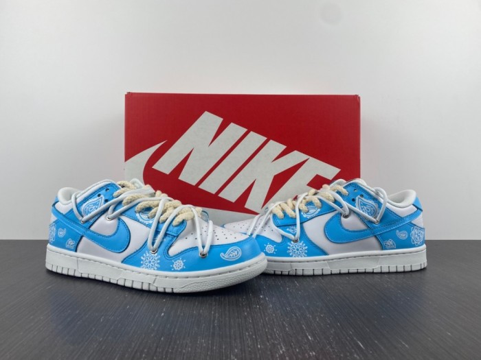 Dunk Low Triple White UNC Customized DD1503-109