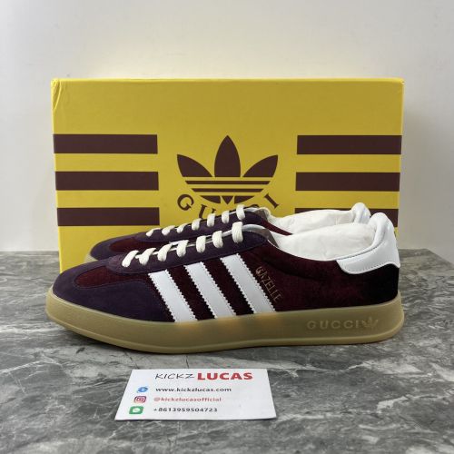 a*didas x G*ucci Gazelle Burgundy Velvet 707848 9STU0 6160
