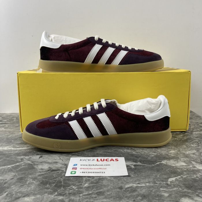 a*didas x G*ucci Gazelle Burgundy Velvet 707848 9STU0 6160