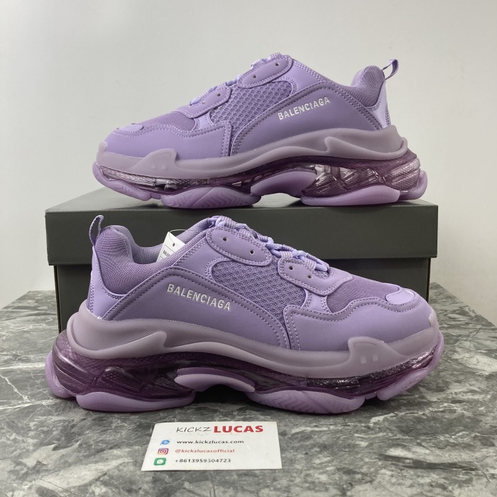 B*alenciaga Triple S Clear Sole Purple  544351W2GA15890