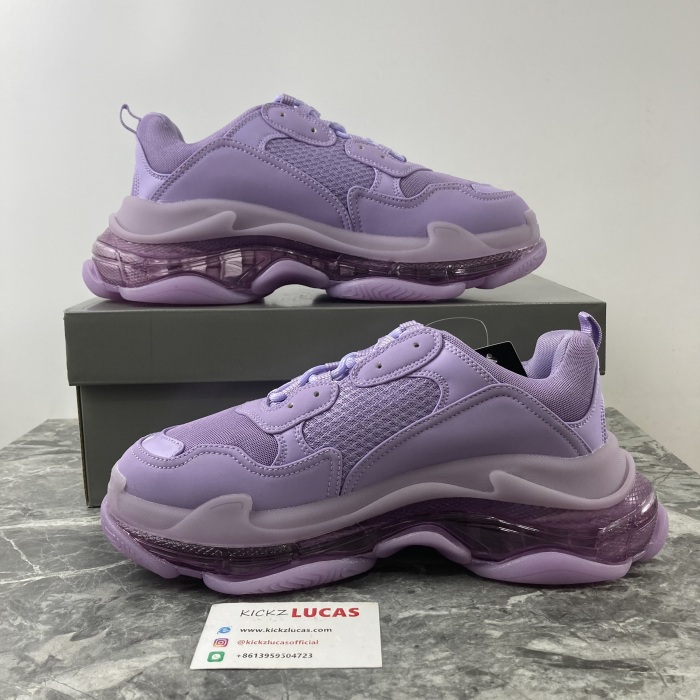 B*alenciaga Triple S Clear Sole Purple  544351W2GA15890
