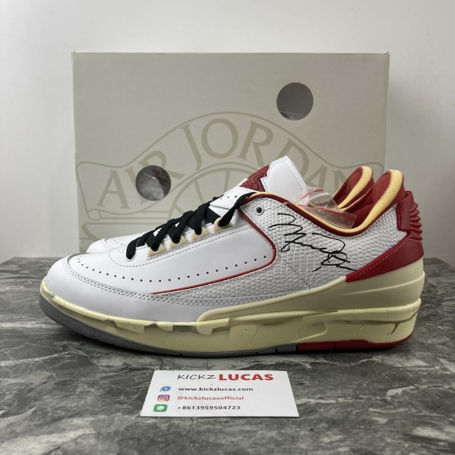 Air Jordan 2 Retro Low SP Off-White White Red  DJ4375-106