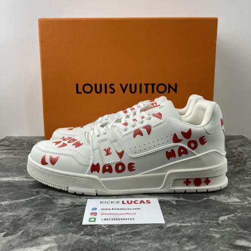 Men L*ouis V*uitton Top Sneaker Trainer Blue White 221023-2