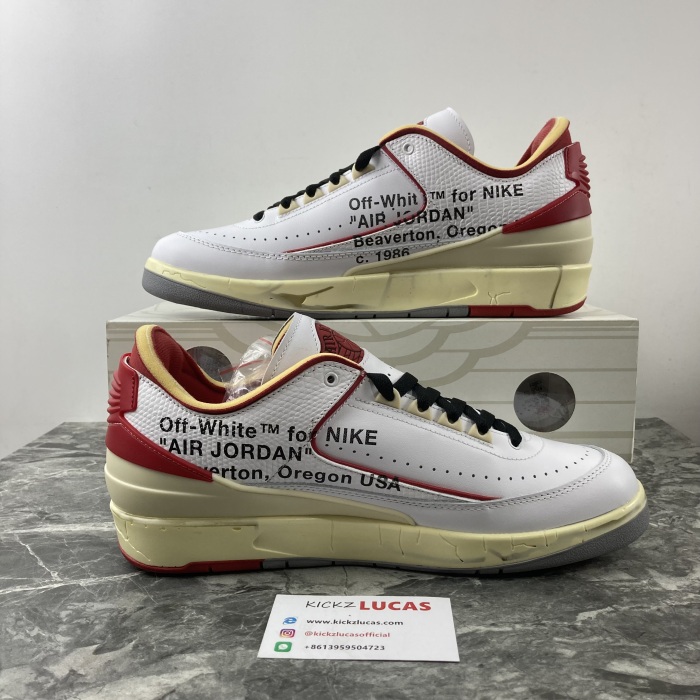 Air Jordan 2 Retro Low SP Off-White White Red  DJ4375-106