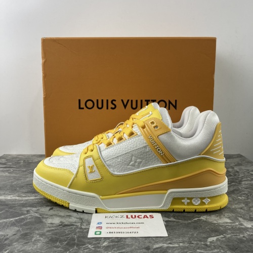 Men L*ouis V*uitton Top Sneaker Trainer Blue White 221022-1