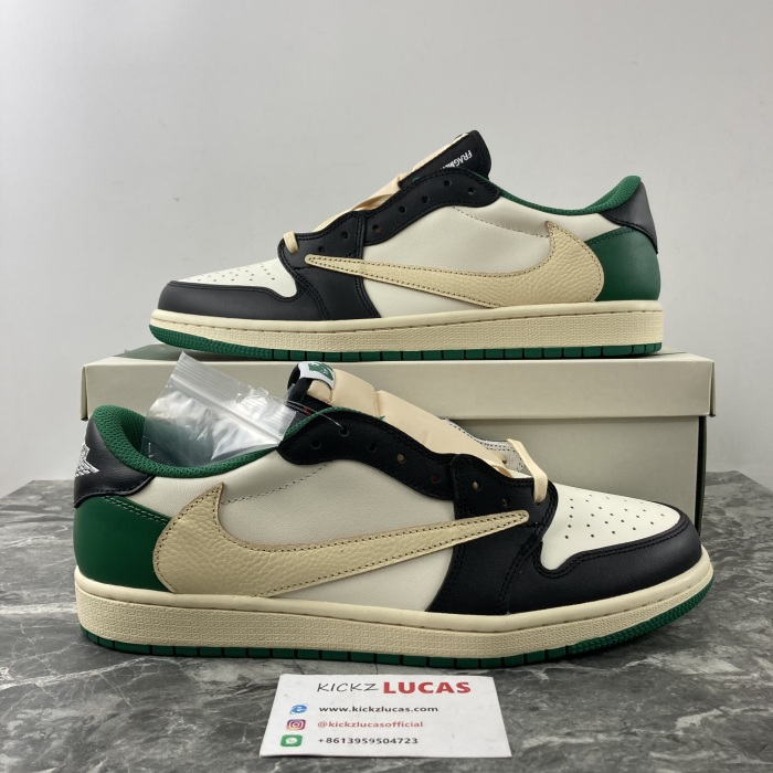 Air Jordan 1 Low Travis Scott Green white