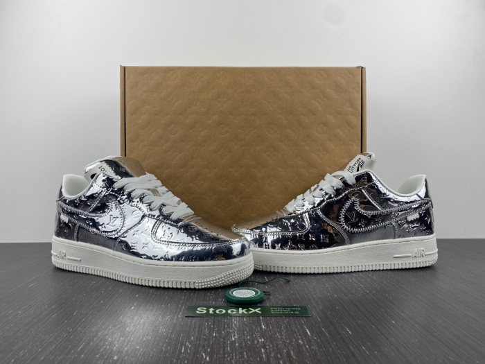 L*V x Air Force 1 Low By Virgil Abloh Metallic Silver