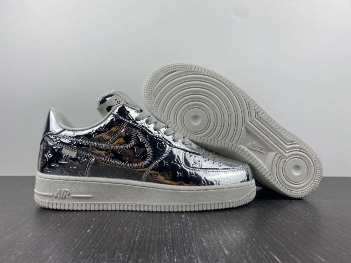L*V x Air Force 1 Low By Virgil Abloh Metallic Silver