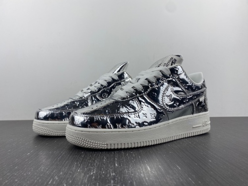 L*V x Air Force 1 Low By Virgil Abloh Metallic Silver