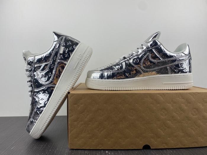 L*V x Air Force 1 Low By Virgil Abloh Metallic Silver
