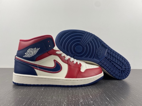 Air Jordan 1 Mid red white navy DZ5485-410