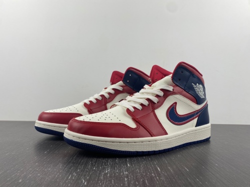 Air Jordan 1 Mid red white navy DZ5485-410