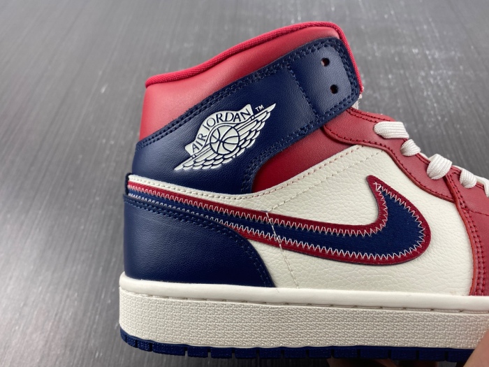 Air Jordan 1 Mid red white navy DZ5485-410
