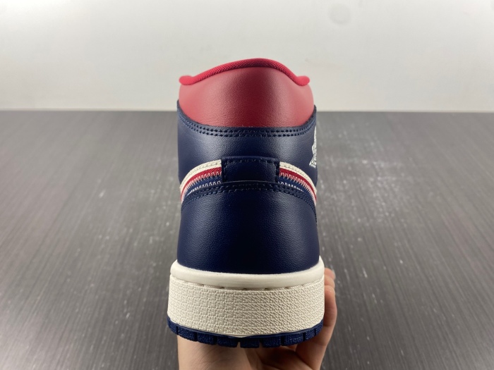 Air Jordan 1 Mid red white navy DZ5485-410