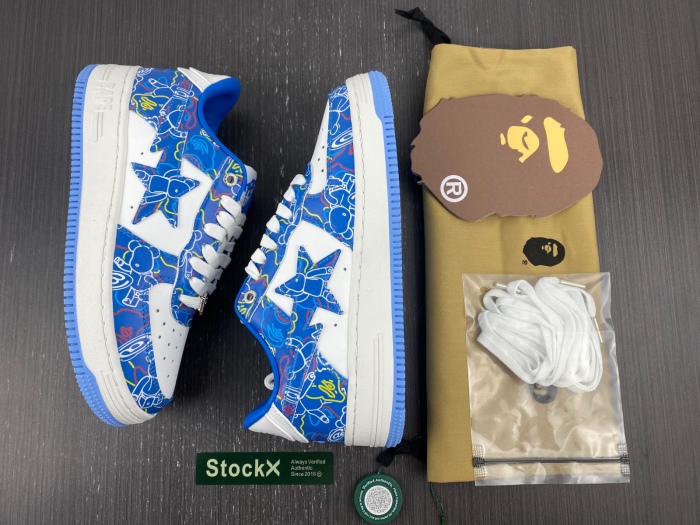 A Bathing Ape Bape Sta Medicom Toy Bearbrick Camo Blue  1H73191913-BLU