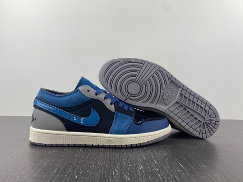 Air Jordan 1 Low SE Craft Obsidian French Blue Ashen Slate White DR8867-400