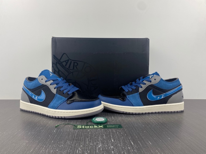 Air Jordan 1 Low SE Craft Obsidian French Blue Ashen Slate White DR8867-400