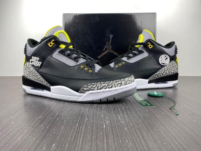 Air Jordan 3 Retro Oregon Ducks Pit Crew Black  HO11-MNJDLS-5
