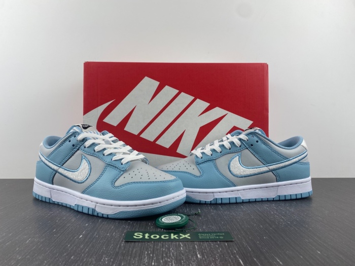 Dunk Low Retro Fleece Swoosh Worn Blue  FB1871-011