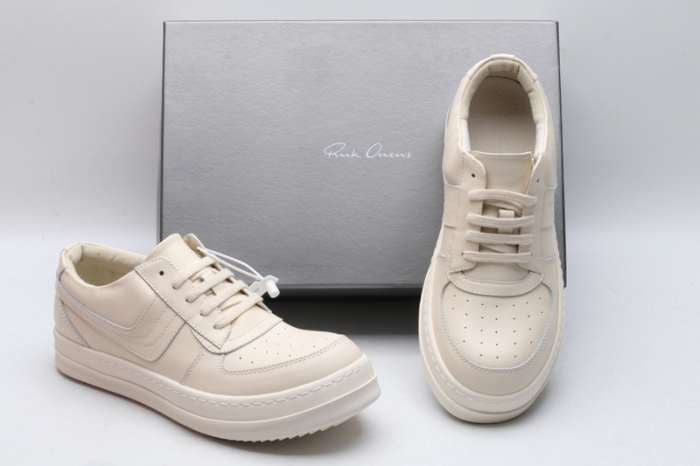 Men Women R*ick O*wens LOW Leather Top Sneaker KK221230