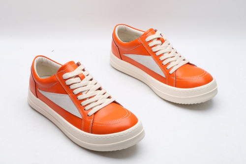 Men Women R*ick O*wens LOW Leather Top Sneaker KK221230-7
