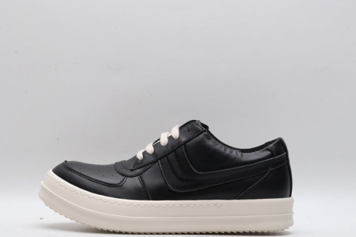 Men Women R*ick O*wens LOW Leather Top Sneaker KK221230-6