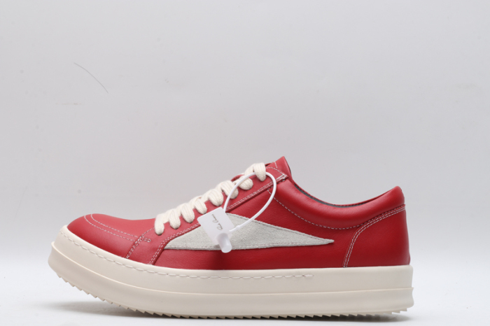 Men Women R*ick O*wens LOW Leather Top Sneaker KK221230-5