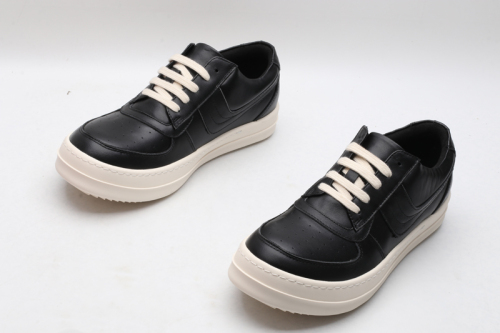 Men Women R*ick O*wens LOW Leather Top Sneaker KK221230-6