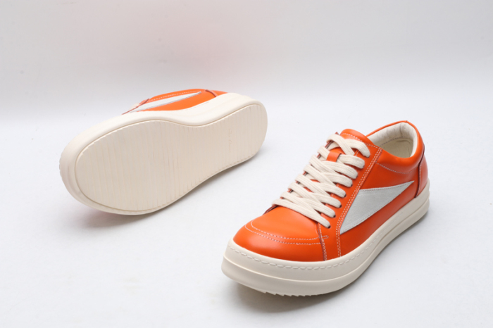 Men Women R*ick O*wens LOW Leather Top Sneaker KK221230-7