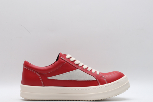 Men Women R*ick O*wens LOW Leather Top Sneaker KK221230-5