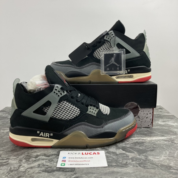 Air Jordan 4 Retro Off-White Bred CV9388-100