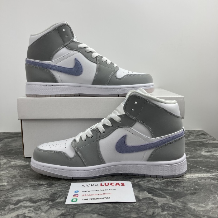 Air Jordan 1 Mid Wolf Grey Aluminum BQ6472-105
