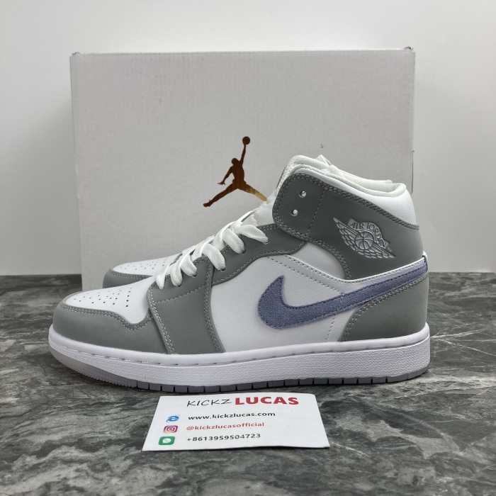 Air Jordan 1 Mid Wolf Grey Aluminum BQ6472-105