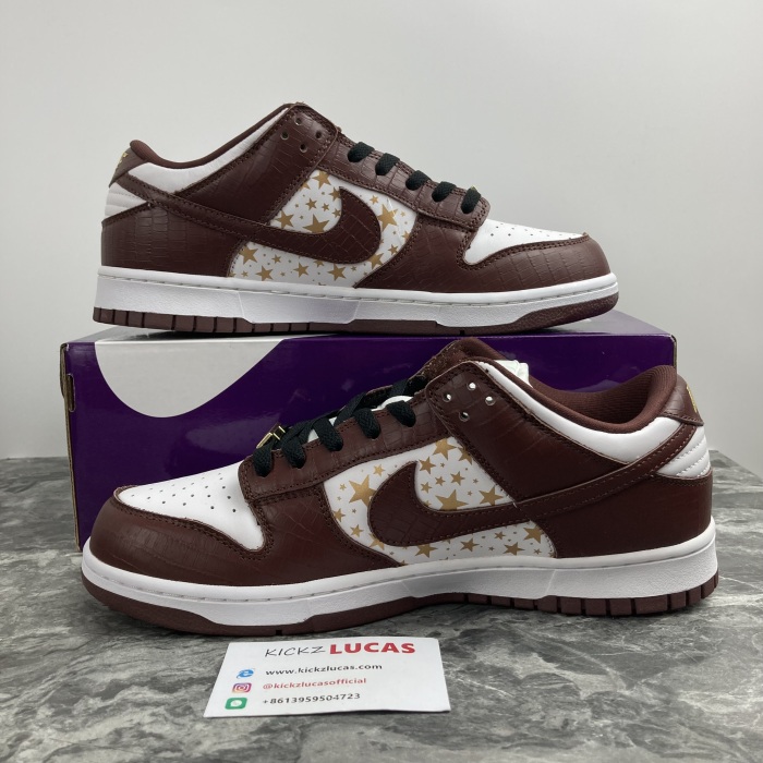 SB Dunk Low Supreme Stars Barkroot Brown  DH3228-103