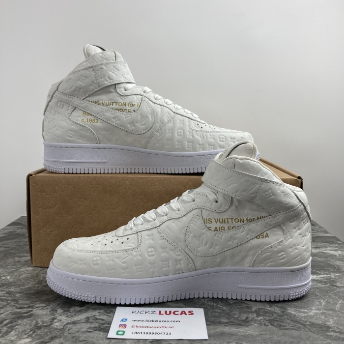 L*V x Air Force 1 Mid By Virgil Abloh White