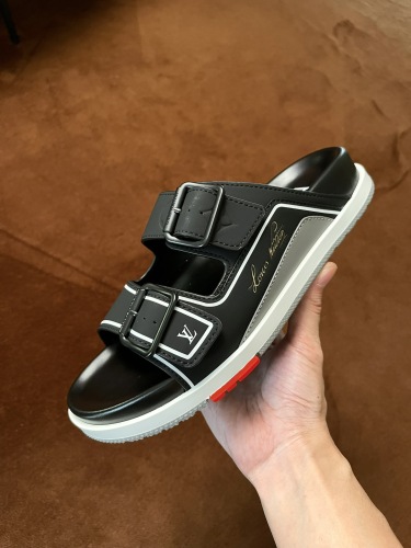 Men L*ouis V*uitton Top Sneaker Slippers RR230406-24